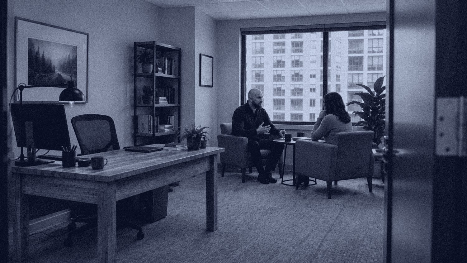An executive coaching session at Critical Path in Raleigh, North Carolina